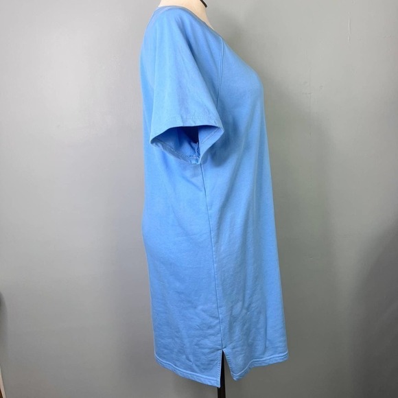 FABLETICS Terry Short Sleeve Mini Dress in Island Escape Blue Women's Size XXL - Picture 3 of 15